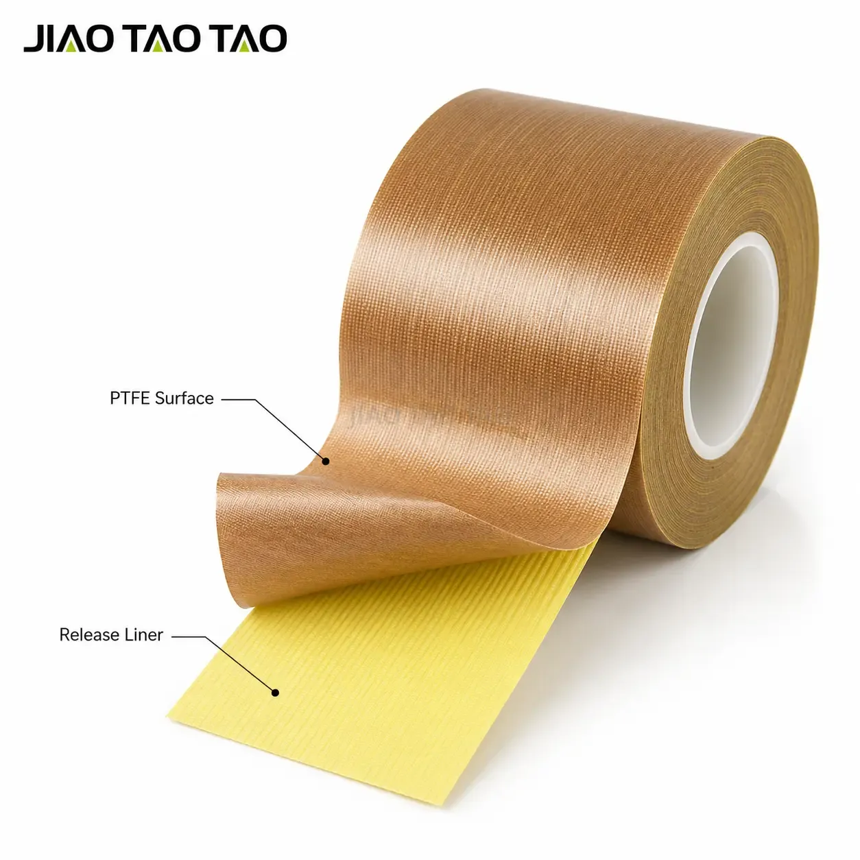 PTFE tape with release paper for hot press lamination and mold release